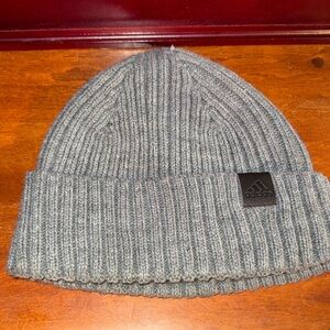 Adidas Charcoal Ribbed Beanie